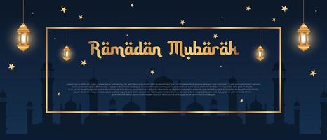 disegno di sfondo ramadan mubarak per biglietto di auguri, banner, eventi o poster. sfondo islamico. illustrazione vettoriale