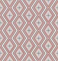nativo azteco tribale rombo geometrico zig zag linea forma sfondo senza soluzione di continuità. disegno etnico del modello di colore rosso-marrone. utilizzare per tessuti, tessuti, elementi di decorazione d'interni, tappezzeria.