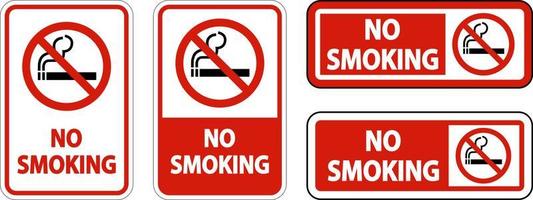 vietato fumare su sfondo bianco vettore