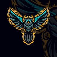 gufo masscot logo esport premium vector