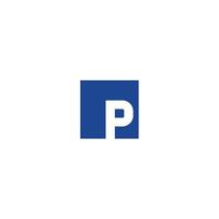 icona del logo della lettera p, concetto di social media vettore