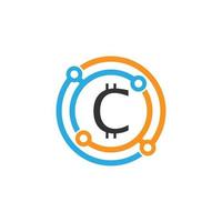 concetto di design dell'icona della moneta criptata vettore