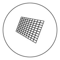 icona del pannello solare colore nero in cerchio vettore