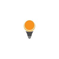 icona del logo dell'idea della lampada della lampadina vettore