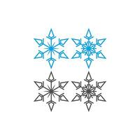 ornamenti natalizi a forma di icona di fiocchi di neve vettore