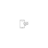 vettore icona logo chat bolla smartphone