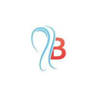 logo icona lettera b combinato con design icona hijab vettore