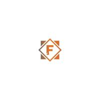 design quadrato f logo lettere vettore