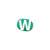 lettera w icona logo design creativo vettore