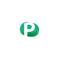lettera p icona logo design creativo vettore