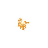 logo icona frutta arancione vettore