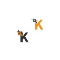 lettera k ape icona logo design creativo vettore