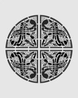 ornamento celtico con elementi di stile circolare vettore