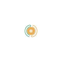 logo icona frutta arancione vettore