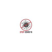 logo del coronavirus. covid -19 icona vettore