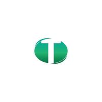 lettera t icona logo design creativo vettore