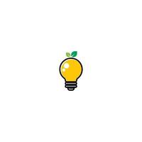 icona del logo dell'idea della lampada della lampadina vettore