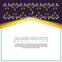 design elegante del cancello della moschea. sfondo creativo islamico con mosaico islamico e vettore moschea
