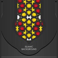 elegante modello di sfondo creativo islamico con mosaico colorato ornamentale. vettore