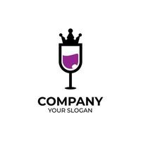 disegno del logo del re del vino vettore