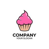 disegno del logo cupcake vettore