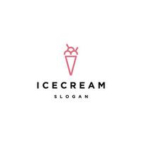 modello di progettazione dell'icona del logo del gelato vettore