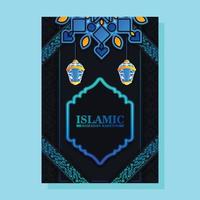 poster islamico colorato ramadan kareem vettore