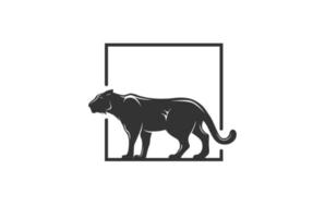 giaguaro puma ghepardo leopardo puma leone tigre pantera silhouette logo disegno vettoriale
