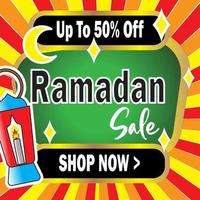 modello di banner di vendita ramadan kareem vettore