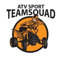 atv giallo sport, un'illustrazione logo sport vettore