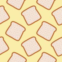illustrazione vettoriale senza cuciture di pane o pane tostato