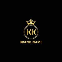 kk lettera logo design concept vettore