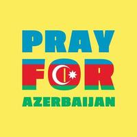 pregare per l'illustrazione vettoriale della guerra in Azerbaigian. bandiera dell'azerbaigian dalla massiccia esplosione. design per l'umanità, la pace, le donazioni, la carità e contro la guerra