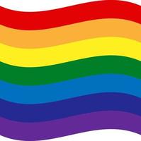 bandiera arcobaleno. la più conosciuta in tutto il mondo è la bandiera dell'orgoglio che rappresenta l'orgoglio lgbt. lesbiche, gay, bisessuali e transgender vettore