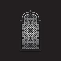 porta della moschea o telaio della finestra vettore