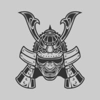 design di combattimento di mma guerriero samurai vettore