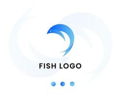vettore del modello di progettazione del logo di pesce