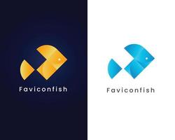 modello di progettazione di logo di pesce moderno vettore