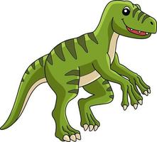 clipart colorate del fumetto del dinosauro del velociraptor vettore