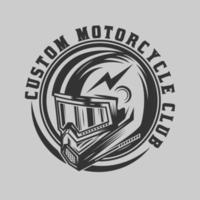 casco da moto vintage personalizzato vettore