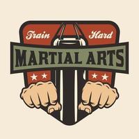 mma emblema di arte marziale mista vettore