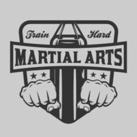 mma emblema di arte marziale mista vettore