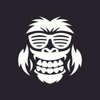 logo del sorriso della scimmia vettore