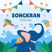 design della celebrazione del festival dell'acqua di songkran vettore