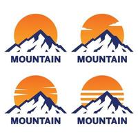 modelli di design del logo di montagna vettore