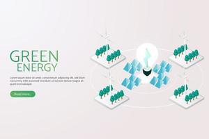 generazione di energia elettrica con pannelli solari energia solare e turbine eoliche. vettore
