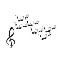 logo della nota musicale vettore