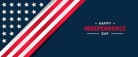 felice giorno dell'indipendenza 4 luglio con sfondo bandiera americana vettore