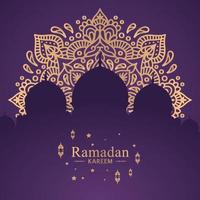 illustrazione islamica del fondo del ramadan kareem vettore