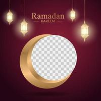 illustrazione islamica del fondo del ramadan kareem vettore